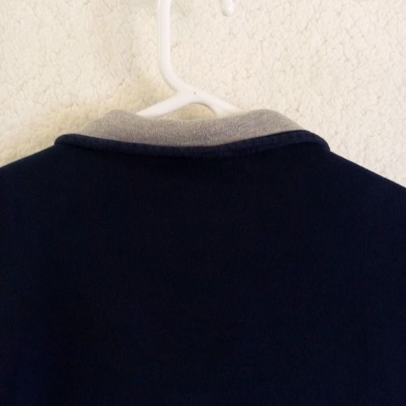 IZOD Fleece 1/4‎ Zip Men's Pullover Blue Cotton/Poly - Picture 6 of 11